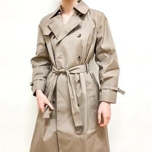 Vintage London Fog Iconic Trench Coat 8 Pet Double Breasted Belted Union Made 8P